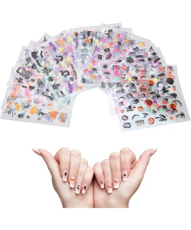 DIY Halloween Nail Sticker Self Adhesive Widely Use Halloween Nail Stickers Easy Use for Party for Daily Use - Buy Online on GoSupps.com