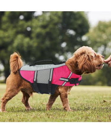 Alagirls Ripstop Dog Lifeline - Small Buoyant Life Preserver & Bathing Suit for Dogs (Pink) | Superior Swim Safety | Size M: 48-58cm - Buy Online on GoSupps.com