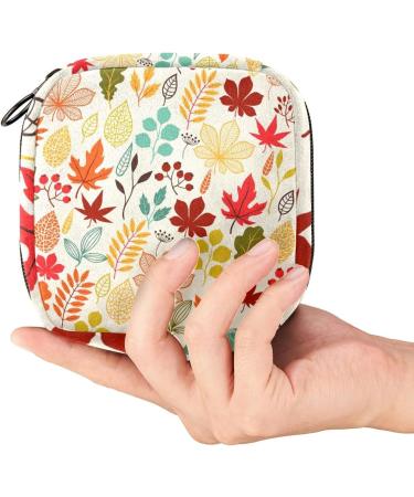 Fall Maple Leaf Menstrual Cup & Pad Storage Bag - Portable Feminine Hygiene Pouch - Buy Online on GoSupps.com
