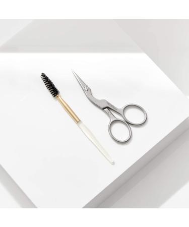 Tweezerman Brow Shaping Scissors and Brush - Stainless Steel | Precision Brow Grooming Tool - Buy Online on GoSupps.com