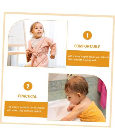 Minkissy 8st Small Crocodile Children's Toothbrush Set - Transparent Bent Design for Kids | International Shipping Available - Buy Online on GoSupps.com