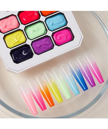  Wisylizv Dab Gel Gradient Gel for Design | 9 Color Palette Manicure Accessories Nail Design for Creative Ideas - Buy Online on GoSupps.com