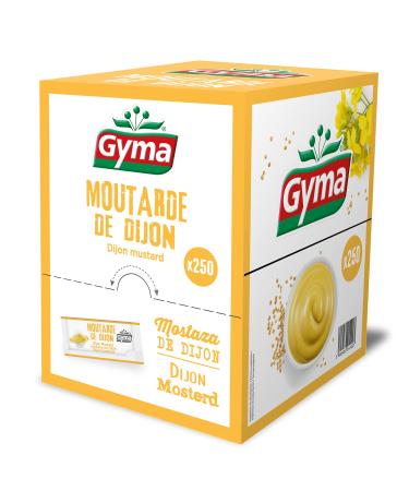 Gyma Mustard Dispenser Box, White/Yellow, 250 Units