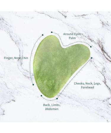 Jade Roller & Gua Sha Facial Tool Skin Care Jade Roller Face Roller Massager for Women Beauty Facial Roller Massager Tools for Face Eye Neck Reduce Wrinkle & Dark Circle - Buy Online on GoSupps.com