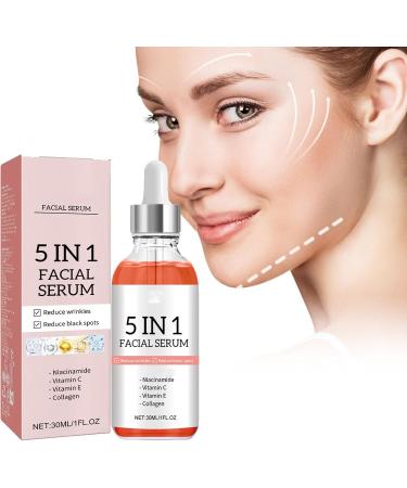 homomdy Skin Vitamin Serum 5in1 AntiWrinkle Firming AntiAging Serum Lifting Firming Serum Moisturizing Reduces Fine Lines Brightening Pigment Remover for Face 2pcs - Buy Online on GoSupps.com