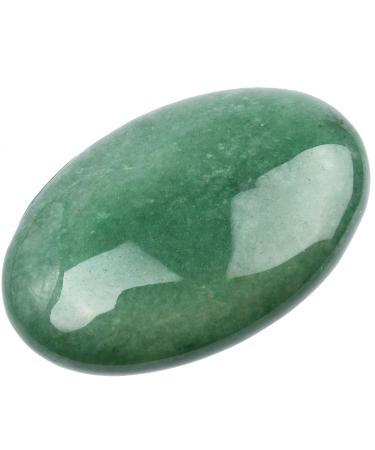 June&Ann Natural Green Aventurine Palm Stones Healing Gemstone Therapy Worry Crystal Stones for Meditation Chakra Balancing Collection Oval Shape
