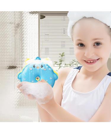 Shower Sponge for Body Scrubber Sponge Bath Ball for Kids - Body Scrub Shower Ball for Hotel Bathroom Home Dormitory and Travel Blue - Buy Online on GoSupps.com