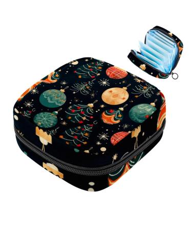 MUOOUM Christmas gingerbread pattern women's bandages storage bags menstrual pass bag portable menstrual cup bag with zipper for teenagers girls women women color 10