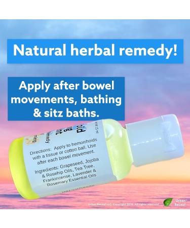 Urban ReLeaf Hemorrhoid Shrinking Treatment - Soothing Relief for Itching & Burning - 100% Natural Herbal Remedy in Handy Bottle - Buy Online on GoSupps.com
