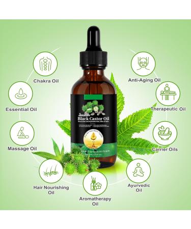 Jamaican Black Castor Oil - Cold Pressed 60ml | Hexane Free for Hair Eyelashes and Skin - Includes Glass Dropper & Brushes - Buy Online on GoSupps.com