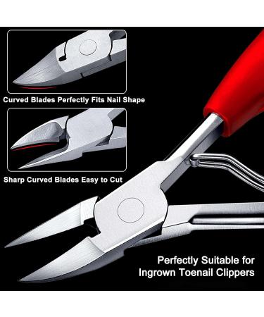 Biufesrst Professional Toe Nail Clippers for Seniors - Heavy Duty Curved Blades, Long Handle, Ideal for Thick & Ingrown Toenails - Buy Online on GoSupps.com