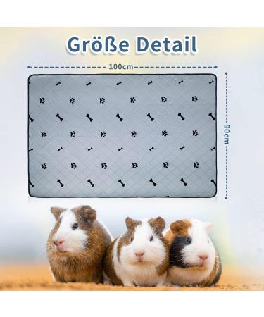 Pick for Life 2-Piece Pipi Pads - Super Absorbent Washable Pee Pads for Guinea Pigs Hamsters Rabbits & Dogs (90x100cm) - Buy Online on GoSupps.com