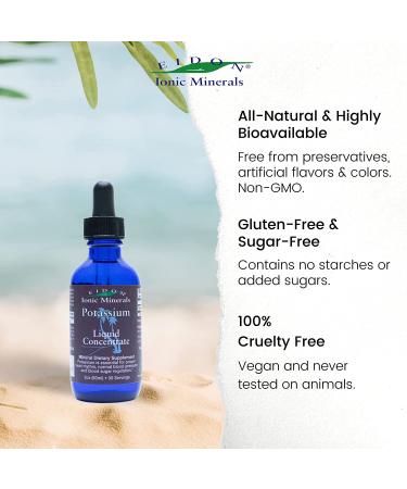 Eidon Ionic Minerals Potassium Liquid Concentrate 2 oz | Essential Mineral Supplement - Buy Online on GoSupps.com