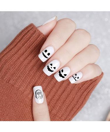 DPKOW 6pcs Halloween Nail Art Stencils | 260+ Designs for DIY Manicure | Witch Skull Pumpkin Ghost Bat Spider Templates for Women & Girls - Buy Online on GoSupps.com