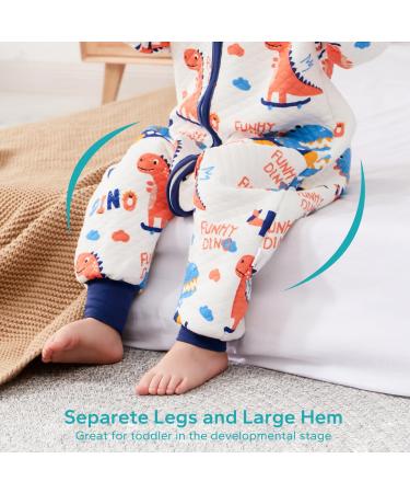 ZIGJOY Toddler Sleeping Bag 1.5 TOG | 100% Cotton Sleep Sack with Feet | All Year Round | Dinosaur Design | 10-13T Baby Boy/Girl Essentials - Buy Online on GoSupps.com
