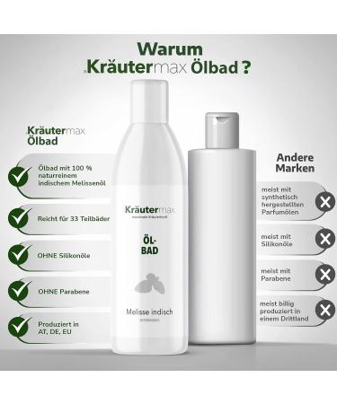 Lemon Balm Indian Oil Bath Additive - Relaxing Bath 3 x 250ml | Soothing Aromatherapy for International Shipping - Buy Online on GoSupps.com