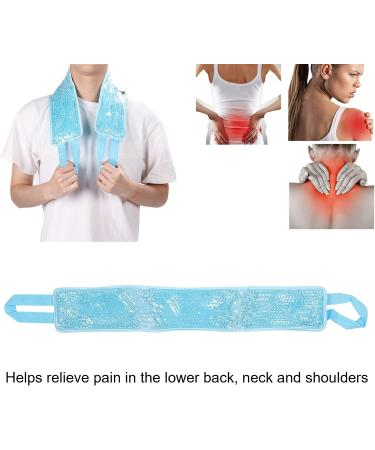 Naked Cooling Battery Necklace - Reusable Cold Compression Pack for Neck Pain Relief | Plush Back Sky Blue - Buy Online on GoSupps.com