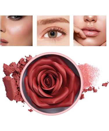 Yhsioaklo Long-lasting powder face blush | 3D rose petal powder cream with a matte oil-free finish for face and cheeks at events and meetings - Buy Online on GoSupps.com