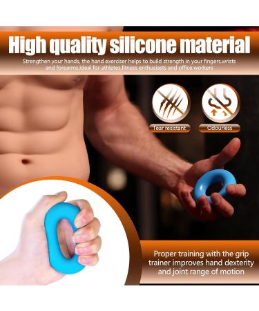 Hand Grip Strengthener 6 Pcs Different Resistance Levels Grip Strength Trainer Silicone Finger Exerciser for Relieving Wrist Pain Mallet Finger Carpal Tunnel Tendonitis Tennis Elbow - Buy Online on GoSupps.com