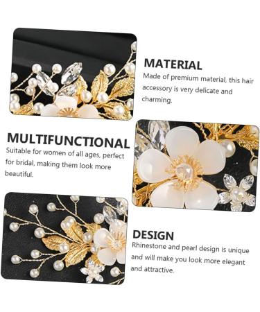 Didiseaon Rhinestone Pearl Hair Comb Pearl Barrettes for Women Crystal Hair Clips Womens Hair Clips Pearl Hair Pin Flower Headpiece Crystal Hair Comb Tiara White Bride Accessories Wedding - Buy Online on GoSupps.com