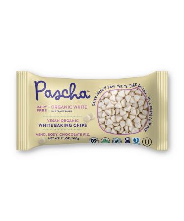 Pascha Organic Vegan White Chocolate Chip, UTZ, Gluten Free & Non GMO, 7.1 Ounce (Pack of 8)