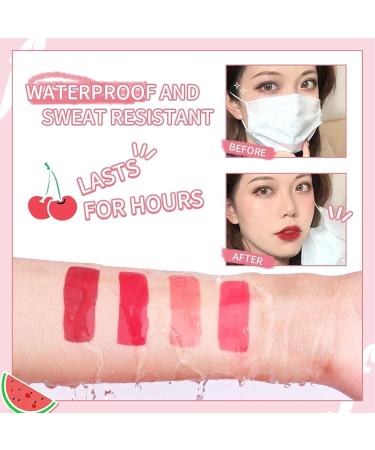 Jingling 4-Pack Lip & Cheek Tint Stain | Mini Liquid Lipstick Moisturizing Lip Gloss - Waterproof Natural Makeup for Women (4 7ml) - Buy Online on GoSupps.com