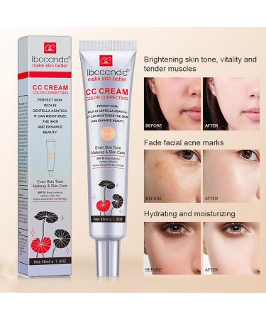 Color Correcting CC Cream with Centella Asiatica | Full Coverage SPF 25 | Multi-Purpose Concealer & Pre-Makeup Primer for Mature Skin - Buy Online on GoSupps.com