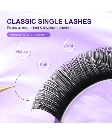 Nagaraku Single Eyelashes - Individual Eyelash Extensions Permanent Volume Matt Black 0.20 Thickness C Curl 14mm - Worldwide Shipping - Buy Online on GoSupps.com