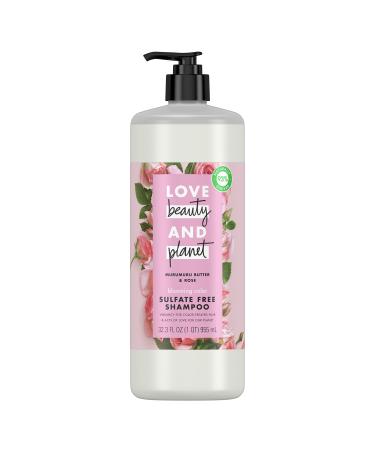 Love Beauty and Planet Blooming Color Sulfate-Free Shampoo Murumuru Butter & Rose  for Color Treated Hair Vegan  Paraben-free  Silicone-free  Cruelty-free 32.3 oz
