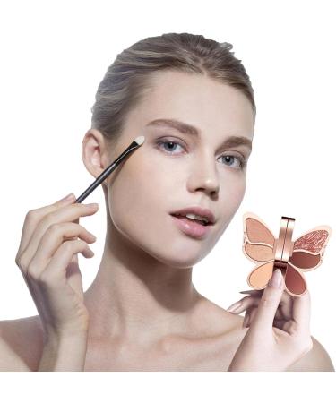Butterfly Shape Eyeshadow Palette with 6 Shades | Ultra-Blendable High Pigmented Matte Glitter Eye Shadow Pallet High Pigmented Waterproof Eye Makeup Long Chocolate Mousse Color - Buy Online on GoSupps.com