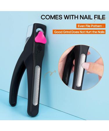 AORAEM Adjustable Nail Clippers & File - False Nail Cutter Tool for Extensions - Home DIY Black - Buy Online on GoSupps.com