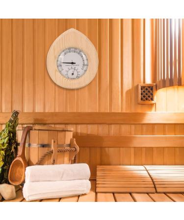Sauna Thermometer - Drop-Shaped 2-in-1 Wood Thermo-Hygrometer Thermometer Hygrometer Steam Room Sauna Room Accessories - Buy Online on GoSupps.com