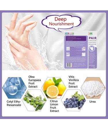 Collagen-Infused Moisturizing Gloves for Dry, Aging, and Cracked Hands - Lavender (3 Pairs) - Buy Online on GoSupps.com