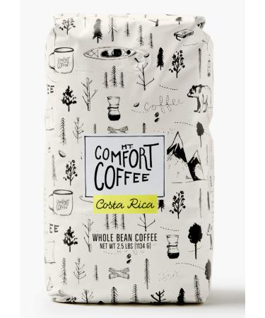 Mt. Comfort Coffee Costa Rica Medium Roast, 2.5 lb Bag - Sourced From Local, Costa Rican Coffee Farms - Roasted Whole Bean