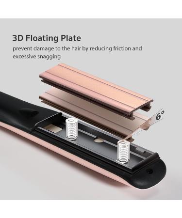 Buy Ros Sunset Flat Iron Hair Straightener - 2 in 1 Ionic Curler & Smoothing Tool Fast Heat Ceramic Dual Voltage for All Hair Types - International Shipping Available - Buy Online on GoSupps.com