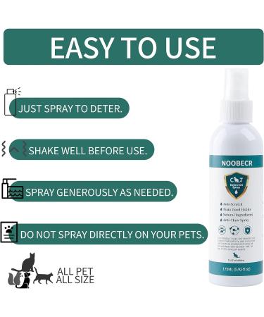 Noobecr Cat Spray Deterrent - Indoor and Outdoor Cat Repellent for Scratching Prevention and Boundary Control - Green - Buy Online on GoSupps.com