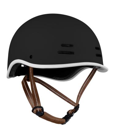 Retrospec Skate-and-Skateboarding-Helmets Retrospec Remi Adult Bike Helmet for Men & Women - Bicycle Helmet for Commuting, Road Biking, Skating Matte Black Large 59-62cm