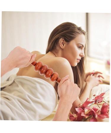 7-Piece Four-Wheel Massage Scooter Set - Wooden Massage Roller & Point Tools for Neck Legs | Premium Rosewood Massage Device - Buy Online on GoSupps.com