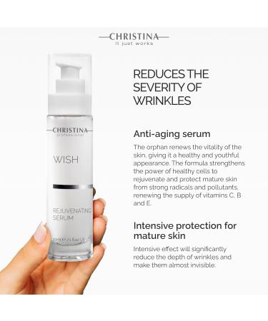 Christina Wish Rejuvenating Peptide Serum for All Skin Types | Hydrating Anti-Aging Face Serum with Hyaluronic Acid | 30ml - Buy Online on GoSupps.com