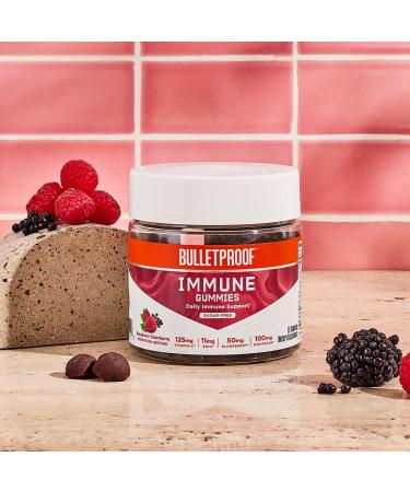 Bulletproof Sugar-Free Raspberry Elderberry Immune Gummies - 60 Count Keto Supplement - Buy Online on GoSupps.com