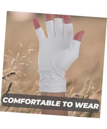 Beaupretty 2 Pairs Uv Gloves Uv Protection Manicure Gloves Nail Gel Gloves for Uv Protection Uv Protection Gloves Gel Nail Gloves Uv Protection Women's Cool Gloves Fabric White Anti-uv - Buy Online on GoSupps.com