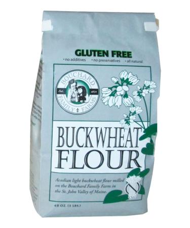 Bouchard Family Farms Gluten-Free and Kosher Acadian Light Buckwheat Flour, 3lb Bag 3 Pound (Pack of 1)