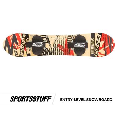 Sportsstuff Snow Ryder Hardwood Snowboard with Velcro Bindings - 110cm - Buy Online on GoSupps.com