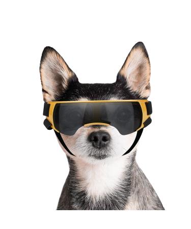 Petleso glasses for small dogs eye protection glasses wind protection glasses for small dogs UV protection dogs sunglasses for motorcycle/dog bike basket/convertible golden