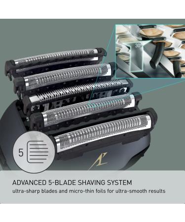 Panasonic Arc5 Electric Razor ES-LV67-K + WES9173P Foil | 5-Blade Wet Dry Shaver with Intelligent Sensor & 16D Pivot Head - International Shipping Available - Buy Online on GoSupps.com