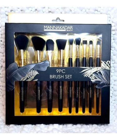 Manna Kadar Makeup Brush Set 9 Pieces Black