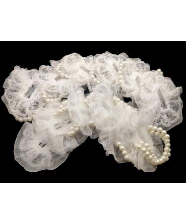 Sovenny 12 Piece Elastic Pearl Wrist Corsage Bands for Wedding Prom - White Wristlets - Buy Online on GoSupps.com