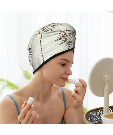 Buy Dandelion Birds Microfiber Hair Towel - Soft Super Absorbent Wrap for Long Curly & Thick Hair | Quick Dry Coral Velvet for Women - Buy Online on GoSupps.com