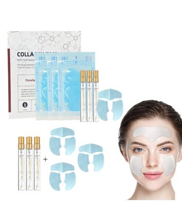 Skynpure-Pure Collagen Films Collagen Supplement Film Melting Collagen Film Highprime Collagen Film for Face With Protein Essence (3 facial masks + 3 bottles of essence water)