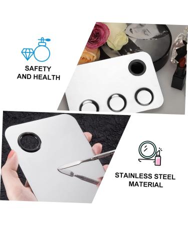 Healeved Makeup Foundation Nail Palette | Cosmetic Manicure Tools & Stainless Steel Spatula | Nail Art Essentials 14.8x10 CM - Buy Online on GoSupps.com